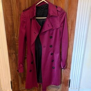 Burberry Magenta Trench Coat